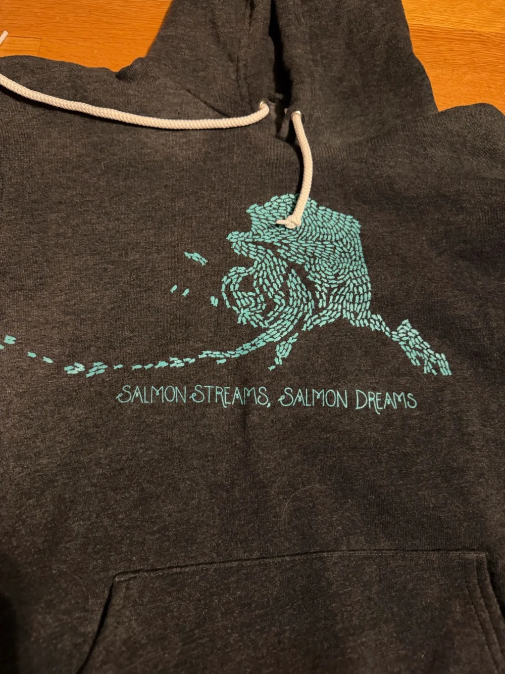 Salmon Sisters Hoodie size medium
